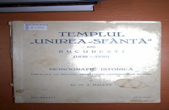 Monografie Templul Unirea Sfanta