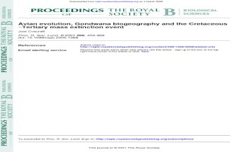 Avian Evolution, Biogeography n Phylogenetic Relationships