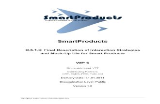 SmartProducts -Interaction Strategies