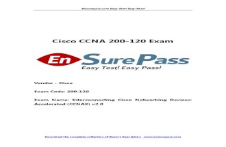 Latest Cisco EnsurePass CCNA 200 120 Dumps PDF
