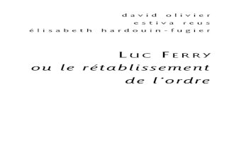 Luc Ferry Ou Le Retablissement de l Ordre