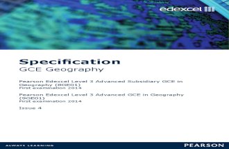 geography Specification