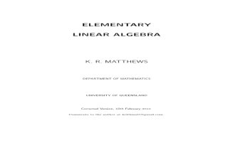 Elemetary Linear Algebra by Mathews