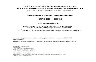 UPSEE 2015 Information Brochure