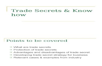 Session 7 Trade Secrets & Know How