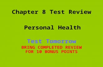Chapter 8 Test Review.