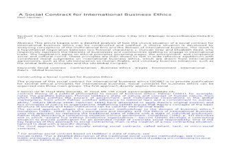 A Social Contract for International Business