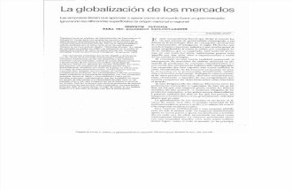 Levitt - La Globalización de Los Mercados