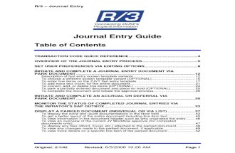 Journal Entry Guide