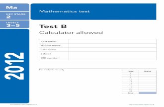 9 Ks2 Mathematics 2012 Test b