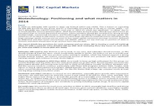 131220 Biotechnology Positioning and What Matters in 2014