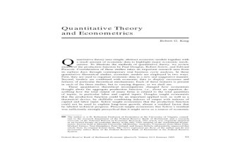 Quantitative Theory and Econometrics