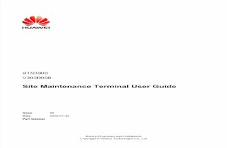 BTS3900 Site Maintenance Terminal User Guide-(V300R008_02)