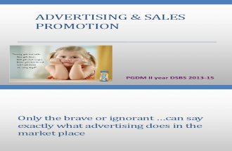 Advertising and Sales Promotion DSBS 2013-15