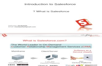Class 1_Introduction to Salesforce