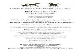 February 2015 Inhand Show Schedule