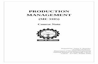 Production Management Module 1 Course Notes