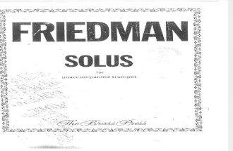 Sem Acompanhamento Friedman, Stan Solus for Trumpet