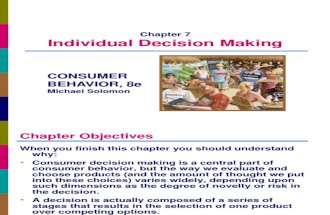 Chapter 7 - Consumers as Decision Makers