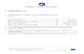 EU-Guideline on Quality of Transdermal Patches-WC500132404