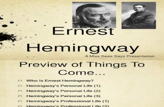 Ernest Hemingway PowerPoint