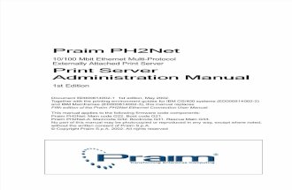 PRAIM Printer Server PH2Net FastEthernet 10/100Mbit - Administration Manual