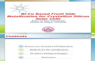 Review of Ni-Cu Based Front Side Metallization for C-Si Solar Cells