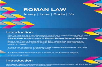 Roman Law Presentation