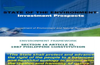 Lecture on the State of Philippine Environment