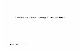 Develop HRM Plan