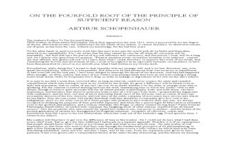 On the Fourfold Root of the Principle of Sufficient Reason – Arthur Schopenhauer.doc