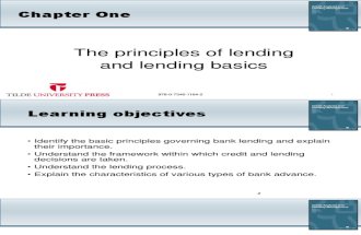 The principles of lending and lending basics