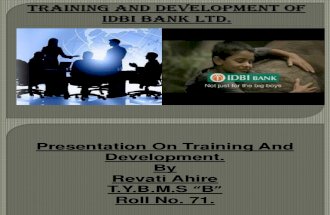 REVA Training and Development of IDBI Bank Ltd