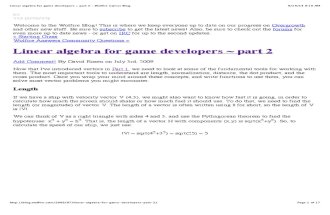 Linear algebra for game developers ~ part 2 - Wolfire Games Blog