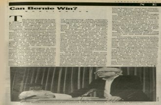 Can Bernie Win? | Vanguard Press | Mar. 22, 1990