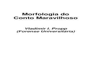 [Livro] Morfologia Do Conto Maravilhoso - Vladimir I. Propp