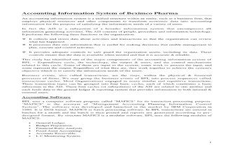 Accounting Information Sytem of Beximco Pharma