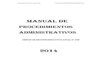 Manual de Procedimientos UGEL Talara 2014