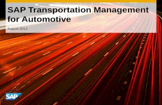 SAP Transportation Management for Automotive