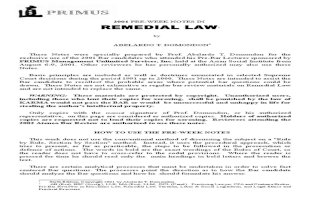 Pre Week Remedial Law