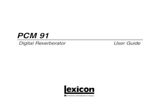 PCM91 User Guide Rev1 Original