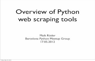 Webscrapping Tools