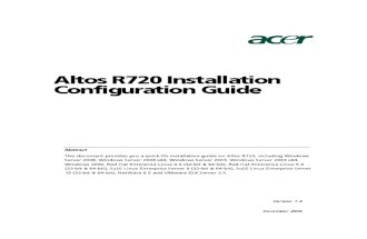 Altos r720 Installation Configuration Guide