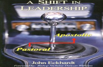A Shift in Leadership Joh Eckhardt