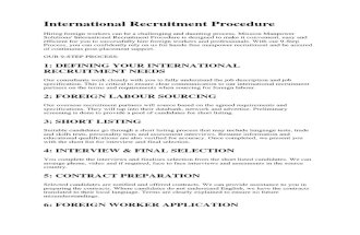 International Recruitment Procedure
