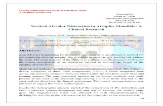 Vertical Alveolar Distraction in Atrophic Mandible- A Clinical Research