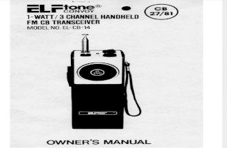 Elftone ELCB14 Convoy 1W 3ch Handheld CB radio - User Manual