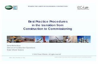 Transition From Construction to Commissioning
