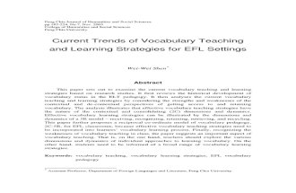 Current Trends in Teaching and Learning Vocabulary