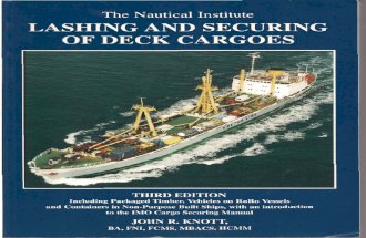 Lashing and Securing of Deck Cargoes
